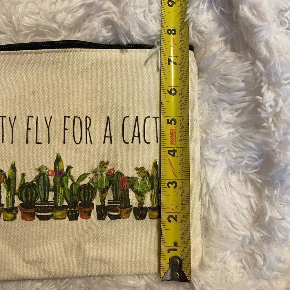 Pretty Fly for a Cacti Canvas Zip Pouch